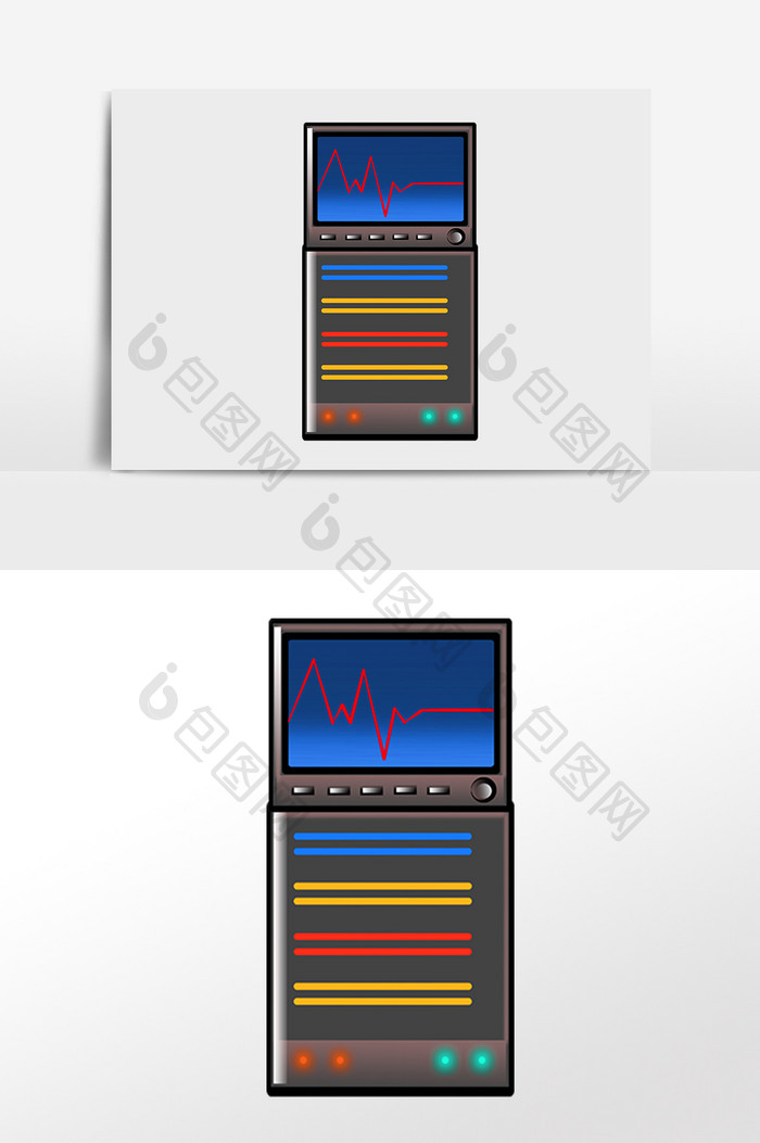 手绘公共医疗电子仪器插画