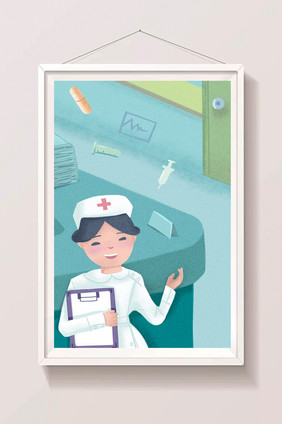 医院医疗护士插画