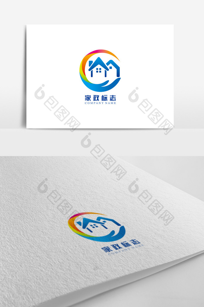特色个性家政标志logo设计