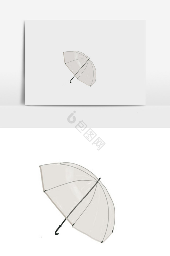 雨伞插画图片