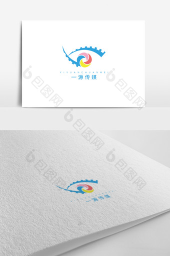 清新简约的眼睛摄影传媒logo标志设计图片