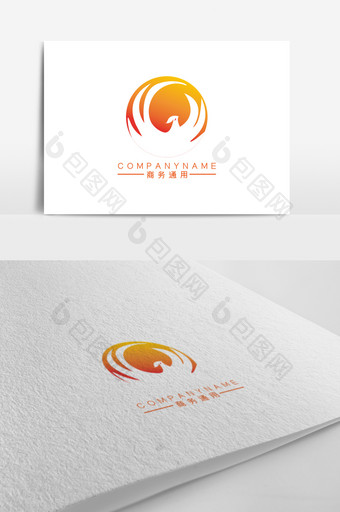 橙色大气商务通用logo标志设计