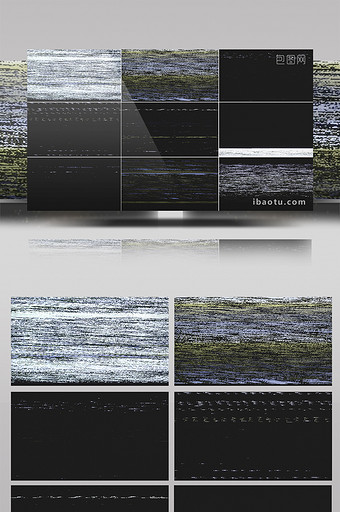 15组电影电视信号干扰噪点视频素材图片