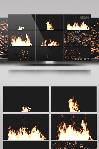10组火焰燃烧视频素材图片