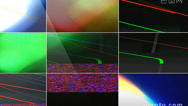 15组色彩分离信号损坏转场视频素材