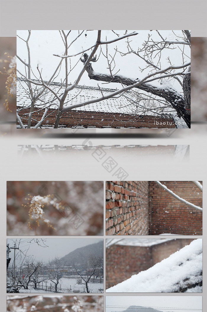 雪花飘落升格慢动作实拍视频素材