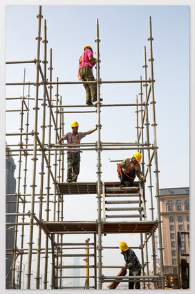 城市建设者摄影图片