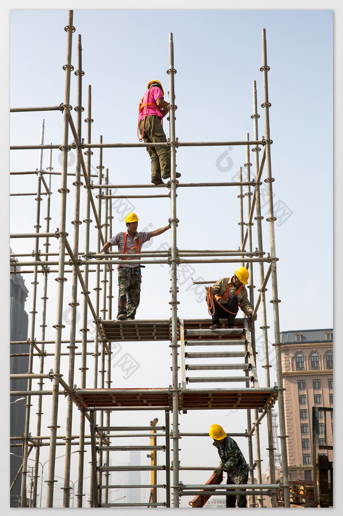 城市建设者摄影图片