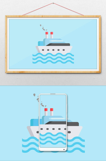 轮船海上航行小元素动图gif动画GIF动图1024*2802图片素材免费下载-编号1228658-潮点视频