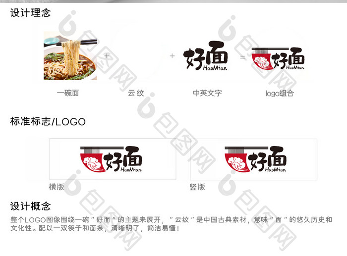 餐饮行业标志设计面馆logo