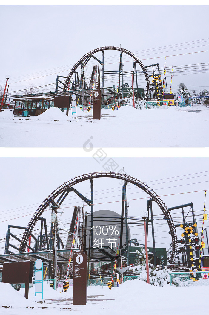 日本雪景摄影建筑图片