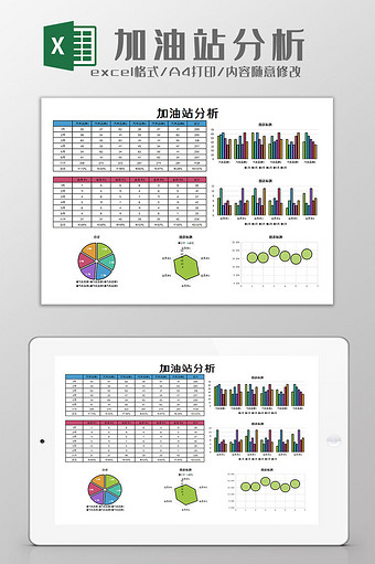 加油站分析excel模板图片