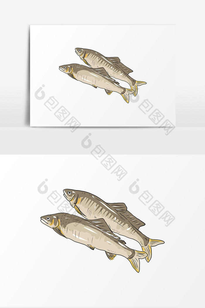 食品海鲜鱼卡通创意元素
