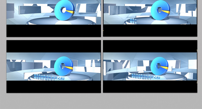 科技干净大气饼状图带C4D和AE工程