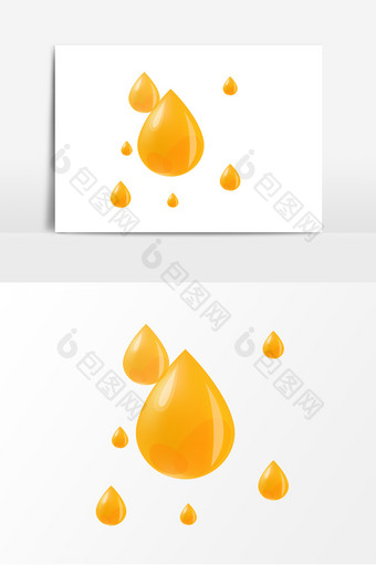 手绘豆油石油水滴元素图片