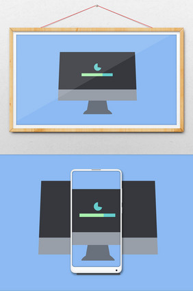 显示器界面加载完成电脑显示器旋转GIF