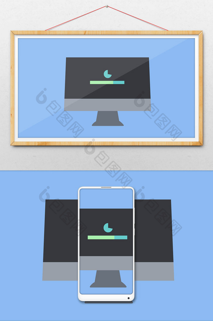 显示器界面加载完成电脑显示器旋转GIF