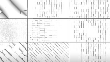 10组带通道3维立方体盒子视频转场素材