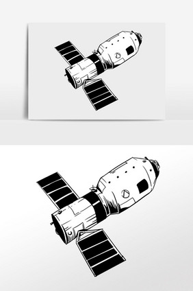 手绘航空飞行航天飞行器插画