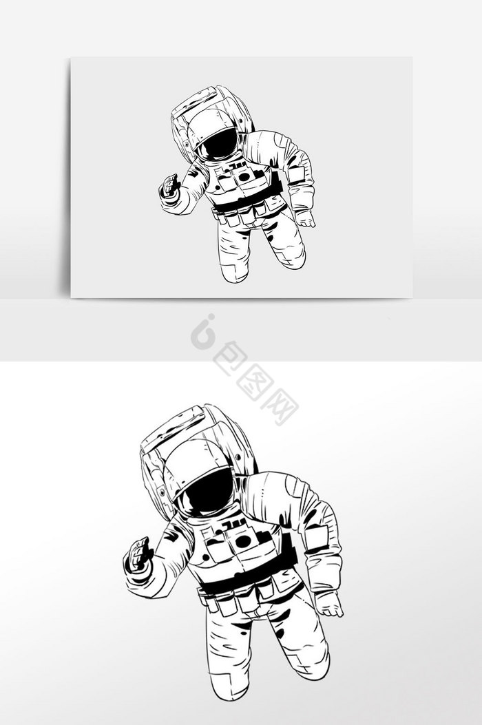 航空飞行宇航员插画图片
