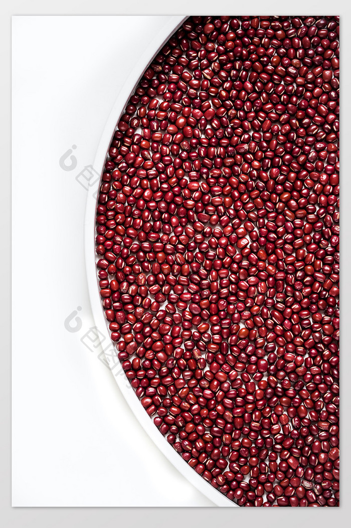 红豆平面风静物摄影美食摄影图片
