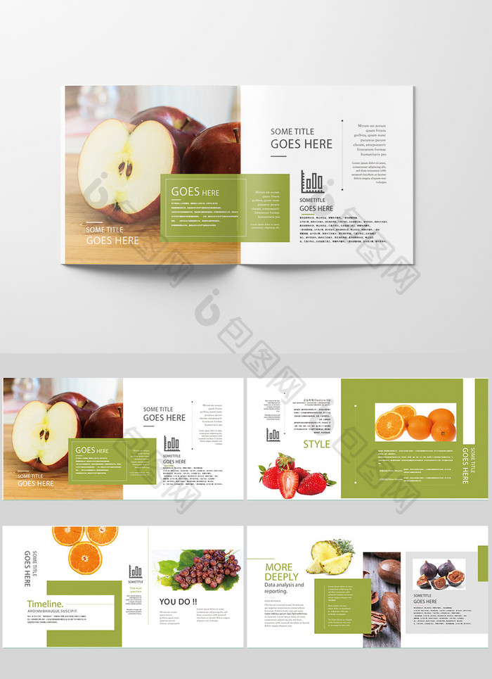 整套简洁时尚水果宣传画册