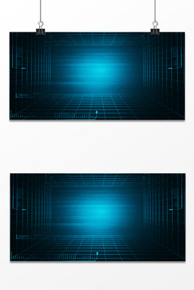 商务科技光线空间抽象蓝色背景图