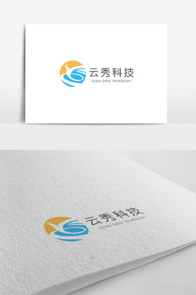 高端简约时尚大气科技公司logo模板