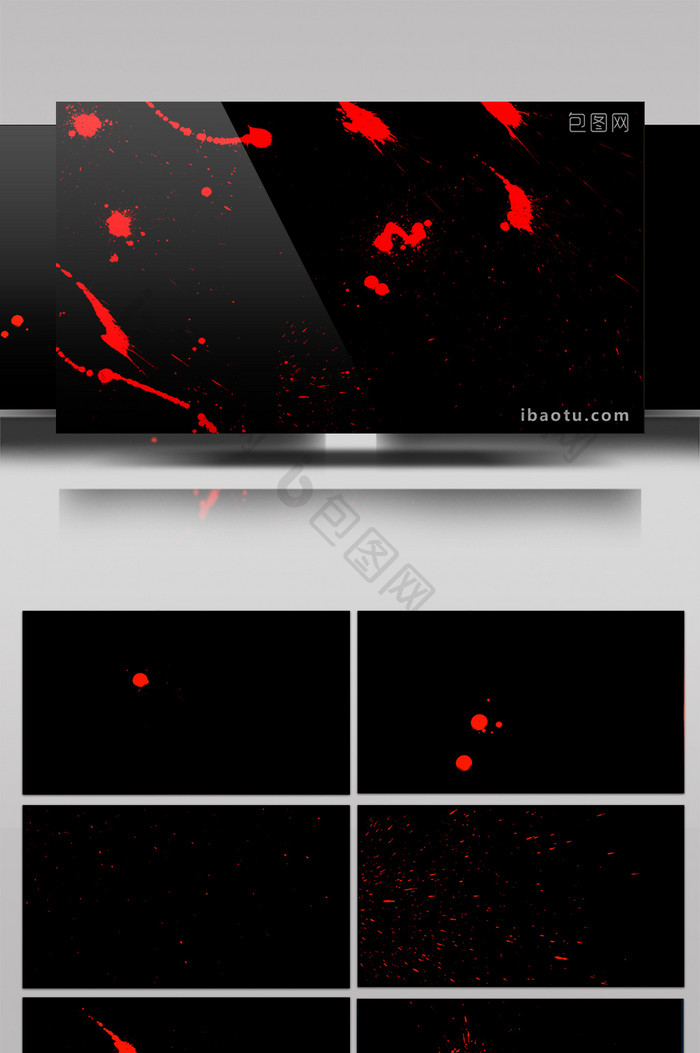 20组血液水墨飞溅特效视频动画