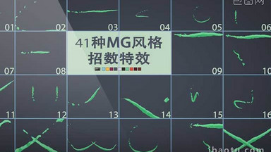 火爆动作人物招数mg动画特效视频素材