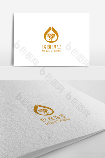 创意时尚玫瑰珠宝logo设计图片