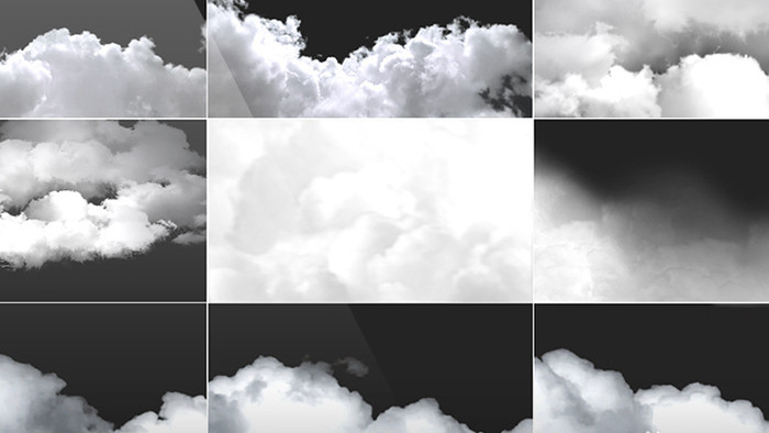 4组带通道云层穿梭视频素材