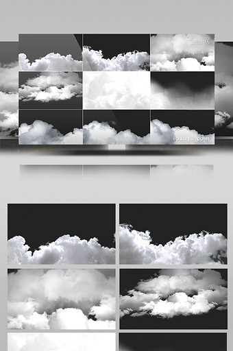 4组带通道云层穿梭视频素材图片