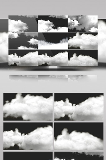 2组带通道云层视频素材图片