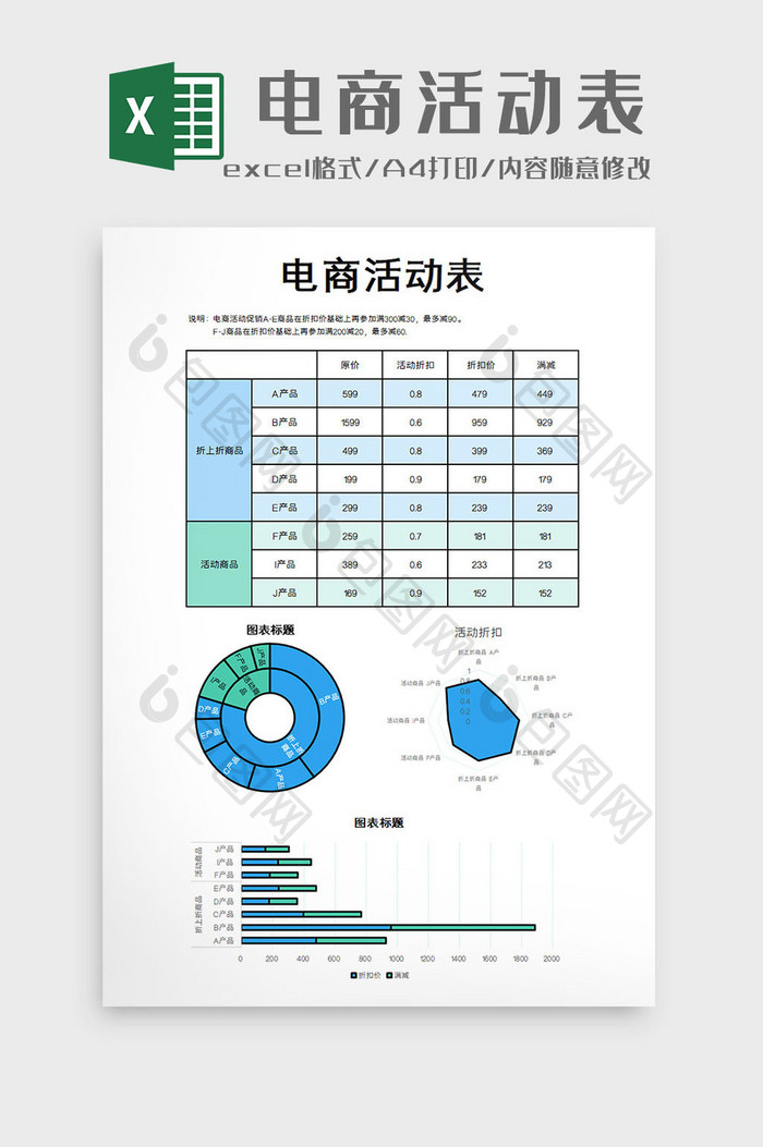 电商活动表excel模板