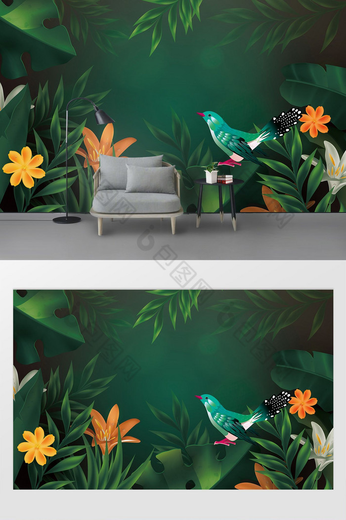 壁画壁纸植物叶子图片