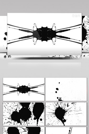 43组中国风水墨飞溅风格特效包装视频图片