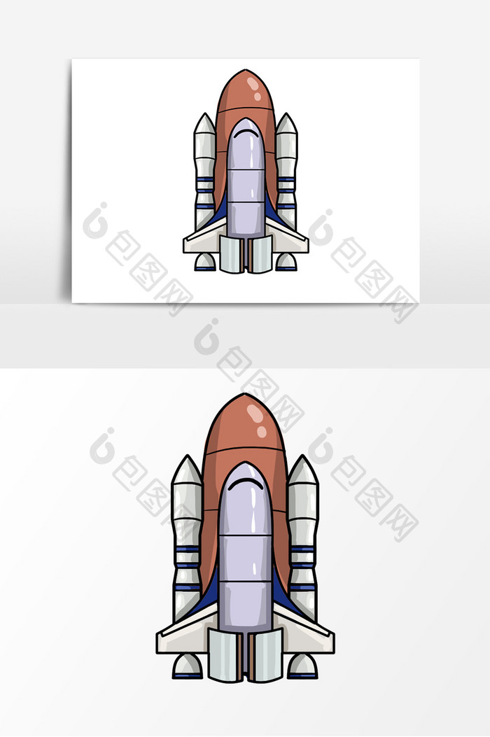 航天日手绘飞船元素