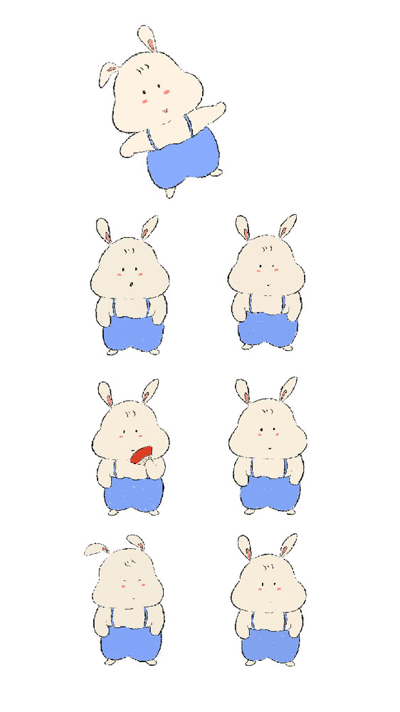 卡通可爱动态小兔兔图片