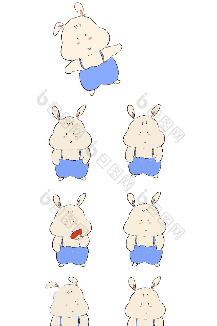卡通可爱动态小兔兔