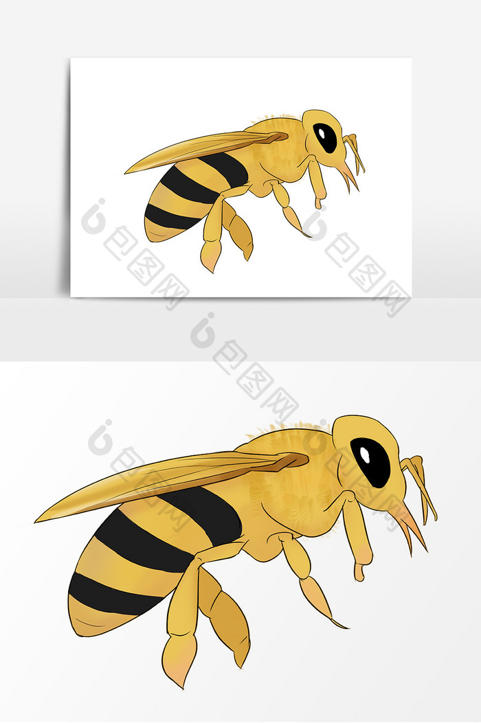 小蜜蜂卡通形象元素