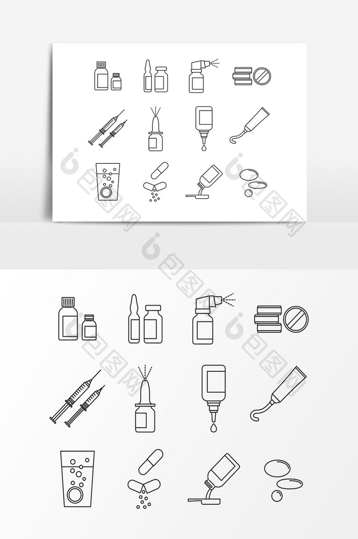 手绘药品安全宣传素材