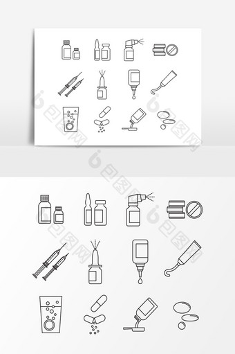 手绘药品安全宣传素材图片