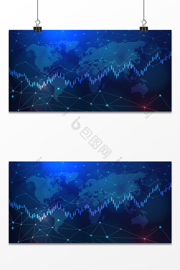 股票走势K线图表金融理财背景图