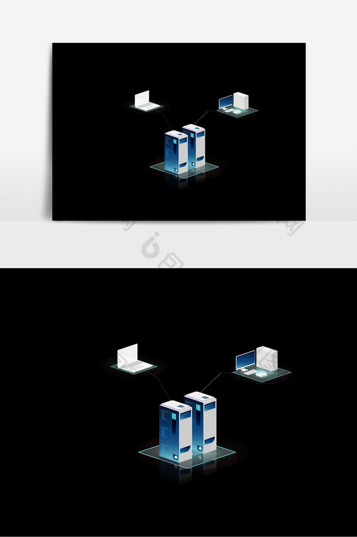 矢量科技链元素设计