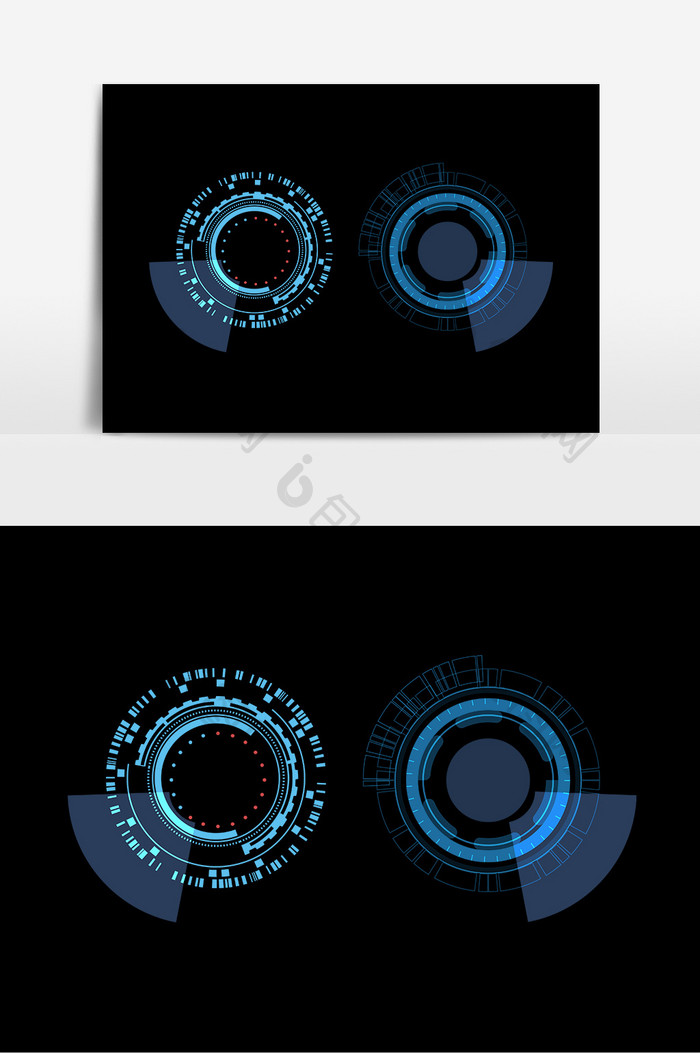 矢量科技智能圆形元素设计
