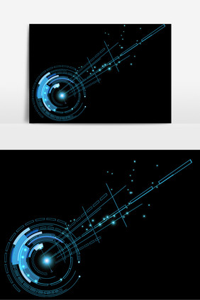 矢量科技装饰炫光元素设计