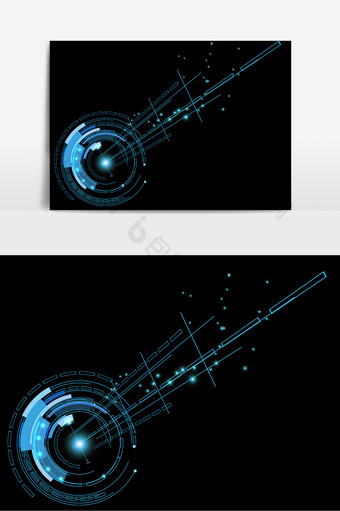 矢量科技装饰炫光元素设计图片