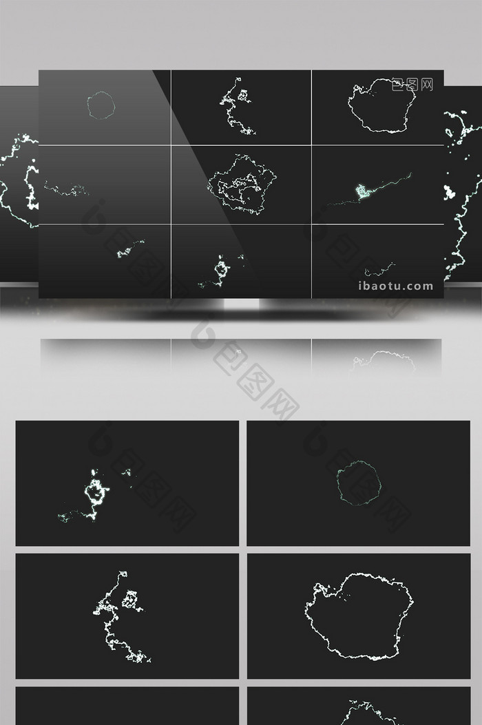 12组带通道电流闪电能量视频元素