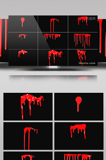 10组血液血浆流体流出特效视频素材图片